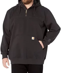 Best Pirce ✔️ Carhartt Men's Rain Defender Loose Fit Heavyweight Quarter-Zip Sweatshirt New Navy ⭐
