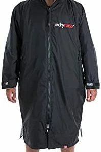 Top 10 🛒 Dryrobe Advance Long Sleeve Change Robe - Stay Warm And Dry - Waterproof Oversized Swim Parka - Swimming/Surfing/OCR Events Black / Gray 👏