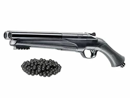 Flash Sale ❤️ Izeepe T4E UMAREX HDS .68cal High Power (16 Joules) HSA Custom Double Barrel Paintball & Rubberball Marker W/Free 25 .68cal RubberBalls ✨