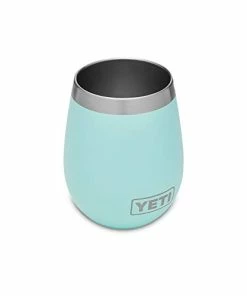 Promo 👏 YETI Rambler 10 Oz Wine Tumbler, Vacuum Insulated, Stainless Steel Reef Blue 🎉