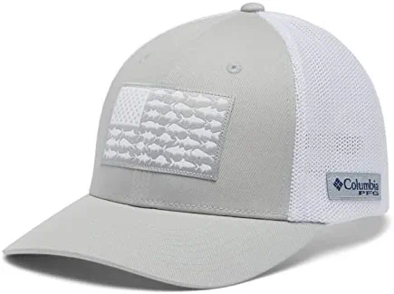 Flash Sale ✨ Columbia PFG Fish Flag Mesh Ball Cap-High Titanium, Black ❤️ - Image 9