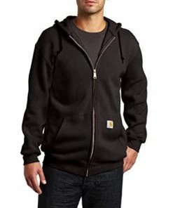 Buy 🌟 Carhartt Men's Loose Fit Midweight Full-Zip Sweatshirt Charcoal Heather 👏