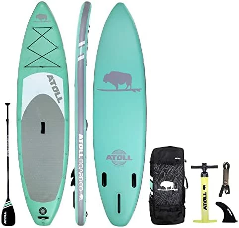 Best Sale 🔔 11' Foot Inflatable Stand Up Paddle Board (6 Inches Thick, 32 Inches Wide) ISUP, Bravo Hand Pump And 3 Piece Paddle, Travel 🎒 Backpack And Accessories New Leash Included Desert Sand 😍 - Image 6
