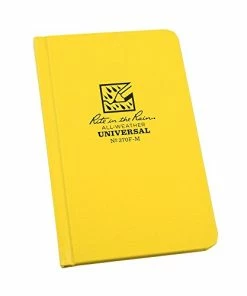 Cheap 🎉 Rite In The Rain Weatherproof Hard Cover Notebook, 4 1/4" X 6 3/4", Yellow Cover, Universal Pattern (No. 370F-M) 👍