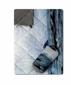 Hot Sale 😉 Down Camping Blanket -Puffy，Lightweight , Packable, Wind & Waterproof Warm Camping Quilt - Outdoor Blanket For Travel, Stadium, 🎒 Backpacking, Camping, Beach, And Hiking (Icelandic Grey) 🌟