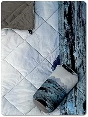 Hot Sale 😉 Down Camping Blanket -Puffy,Lightweight , Packable, Wind & Waterproof Warm Camping Quilt - Outdoor Blanket For Travel, Stadium, 🎒 Backpacking, Camping, Beach, And Hiking (Icelandic Grey) 🌟 - Image 7