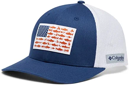 Flash Sale ✨ Columbia PFG Fish Flag Mesh Ball Cap-High Titanium, Black ❤️ - Image 6