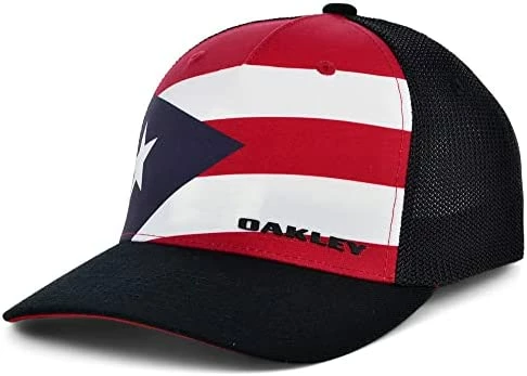 Best Sale 🎉 Oakley Indy Passport Trucker Stretch-Fitted Cap Navy/red 🎉 - Image 7