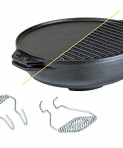 Coupon 😍 Cast Iron Cook-It-All Kit. Five-Piece Cast Iron Set Includes A Reversible Grill/Griddle 14 Inch, 6.8 Quart Bottom/Wok, Two Heavy Duty Handles, And A Tips & Tricks Booklet 😉