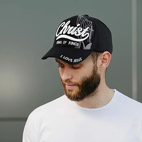 Wholesale ๐ Trendy Apparel Shop 3D Christ King Of Kings Embroidered Jesus Christian Ball Cap Khaki ๐คฉ - Image 4