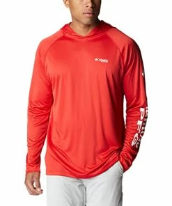 Buy 🎁 Columbia Men's Terminal Tackle Hoodie Coll Navy/sunset Red Logo 👏