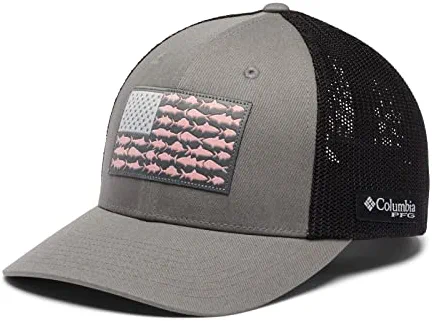 Flash Sale ✨ Columbia PFG Fish Flag Mesh Ball Cap-High Titanium, Black ❤️ - Image 15