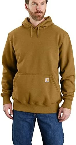 Cheapest ⌛ Carhartt Men's Rain Defender® Loose Fit Heavyweight Sweatshirt Dark Green ✔️ - Image 5