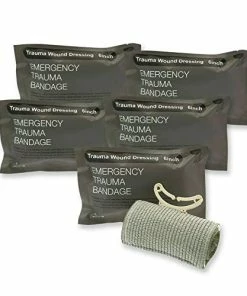 Hot Sale 🎉 ASA TECHMED 5 Pack Emergency Trauma 6" Israeli Style Bandage - Combat Military Style Battle Wound 👗 Dressing First Aid IFAK 👏