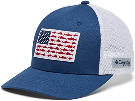 Flash Sale ✨ Columbia PFG Fish Flag Mesh Ball Cap-High Titanium, Black ❤️ - Image 13