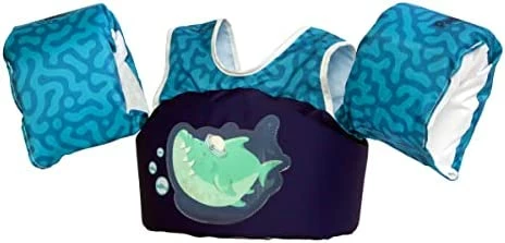 Flash Sale π Paddle Pals Motion Life Jackets - The Safest Patented U.S. Coast Guard Approved Kids Swim Vest 33-55 LBS Shark π - Image 4