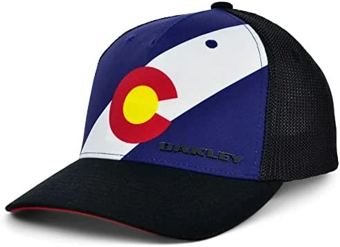 Best Sale 🎉 Oakley Indy Passport Trucker Stretch-Fitted Cap Navy/red 🎉