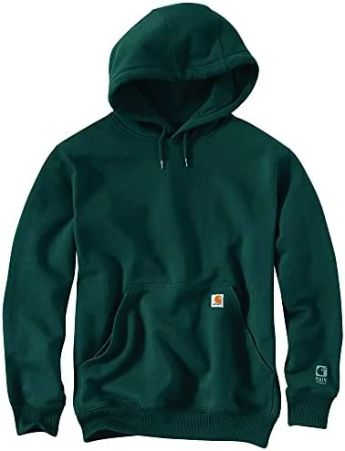Cheapest ⌛ Carhartt Men's Rain Defender® Loose Fit Heavyweight Sweatshirt Dark Green ✔️ - Image 7