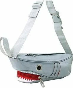 Promo 🎉 Premium Nylon Shark Fanny Pack With Gill Pockets Grey ✨