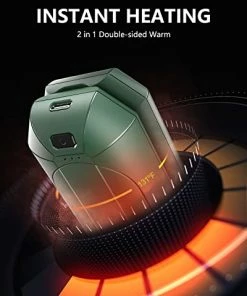 Discount 👍 Hand Warmers Rechargeable, Dnaleao 2 Pack 4000mAh Electric Portable Pocket Heater, Heat Therapy Great For Outdoors, Hunting, Golf, Camping, Warm Gifts Black & Purp ⭐