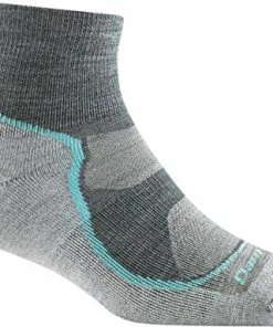 Buy ✨ Darn Tough (Style 1987) 👩 Women's 1/4 Sock Lightweight With Cushion Hike Trek Sock Moss 😍
