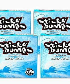 Flash Sale 😉 Sticky Bumps Surfboard Wax Original Cool / Cold Water Formula (4-Pack) 🎁