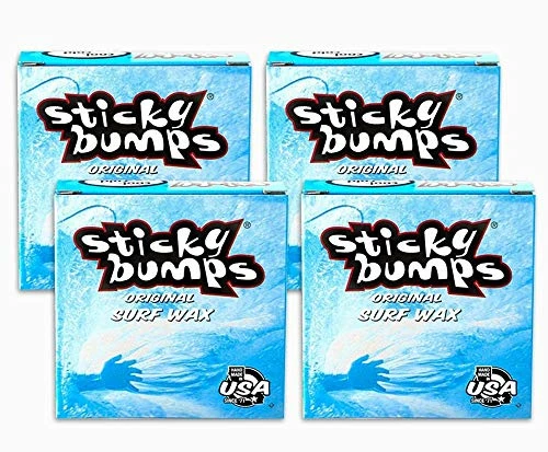 Flash Sale π Sticky Bumps Surfboard Wax Original Cool / Cold Water Formula (4-Pack) π