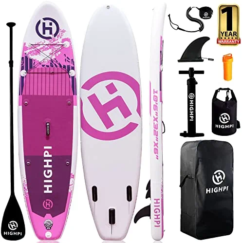 Brand new ๐ Inflatable Stand Up Paddle Board 10'6''/11' Premium SUP W Accessories & ๐ Backpack, Wide Stance, Surf Control, Non-Slip Deck, Leash, Paddle And Pump, Standing Boat For Youth & Adult Modern Purple ๐