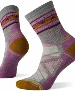 Brand new 🔔 Smartwool 👩 Womens Performance Hike Light Cushion Ethno Graphic Mid Crew Prussian Blue 🎁