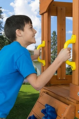 Promo π₯ Plastic Playset Safety Handles | 6 Colors | One Pair | Compatible With Most Wooden Swing Sets | Hardware Included | Easy To Install | DIY Playground | Kids Play Set Accessory | Backyard Swingset Red π - Image 4