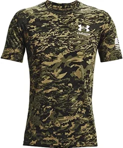 Cheap 🎁 Under Armour Men's New Freedom Camo T-Shirt Marine Od Green (390)/white ⌛