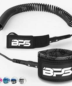 Flash Sale 🌟 BPS 'Storm' Premium Surf SUP Leash 10 Foot Coiled Leash – Choose Color And Bundle Koru Pink Sup Leash With Waterproof Waist Bag 🔥