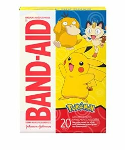 Buy 👍 Brand Adhesive Bandages For Minor Cuts & Scrapes, Wound Care Featuring Pokémon Characters For Kids, Assorted Sizes 20 Ct 🤩