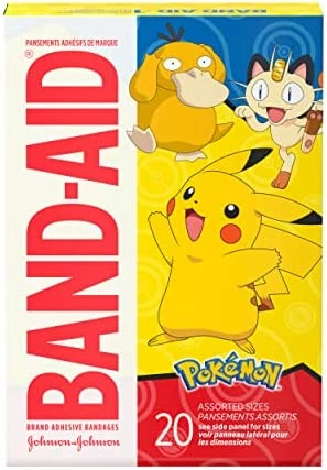 Buy 👍 Brand Adhesive Bandages For Minor Cuts & Scrapes, Wound Care Featuring Pokémon Characters For Kids, Assorted Sizes 20 Ct 🤩 - Image 4