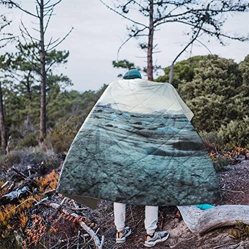 Hot Sale 😉 Down Camping Blanket -Puffy,Lightweight , Packable, Wind & Waterproof Warm Camping Quilt - Outdoor Blanket For Travel, Stadium, 🎒 Backpacking, Camping, Beach, And Hiking (Icelandic Grey) 🌟 - Image 2