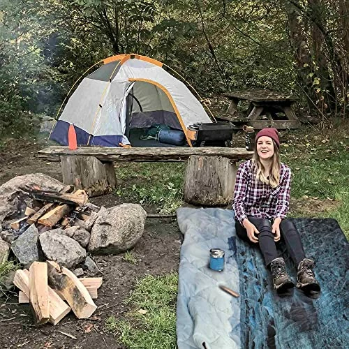 Hot Sale 😉 Down Camping Blanket -Puffy,Lightweight , Packable, Wind & Waterproof Warm Camping Quilt - Outdoor Blanket For Travel, Stadium, 🎒 Backpacking, Camping, Beach, And Hiking (Icelandic Grey) 🌟 - Image 6